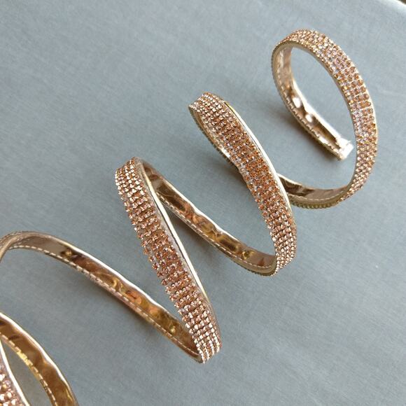 Rose Gold Gladiator Sandals size 5.5 new with imperfections spiral no tie flats - Picture 8 of 15